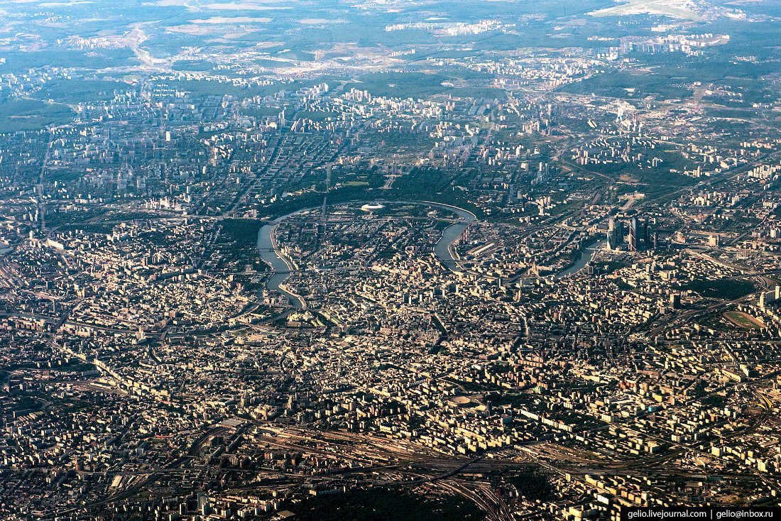 москва вид с самолета