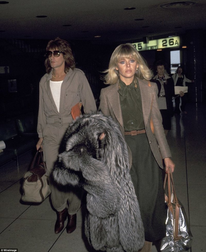Род Стюарт и Бритт Экланд, апрель 1977 г.