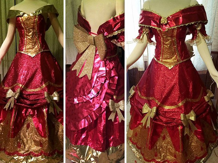 Талантливый дизайнер создаёт сказочные платья из упаковочной бумаги