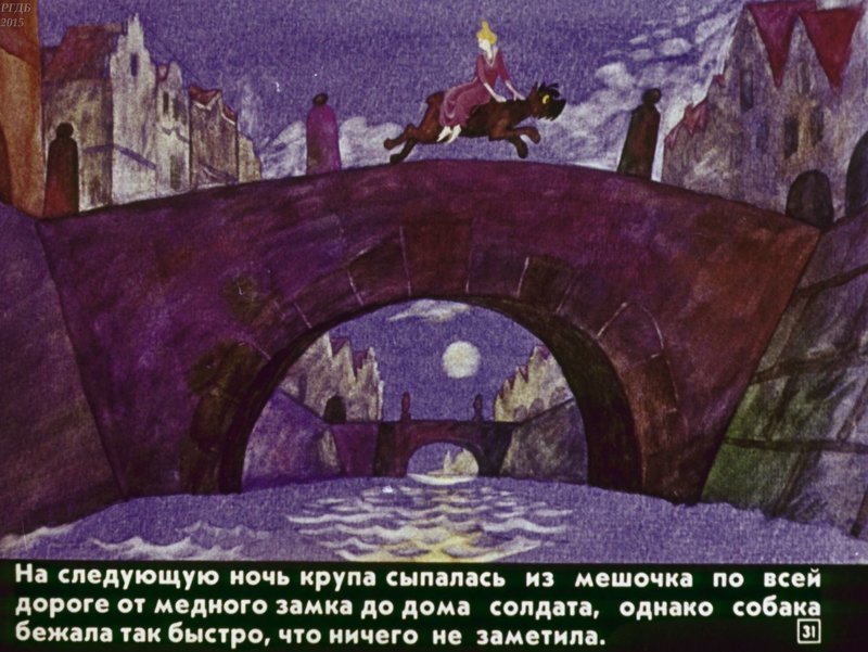 Советский диафильм по сказке Ганса Андерсена «Огниво» 