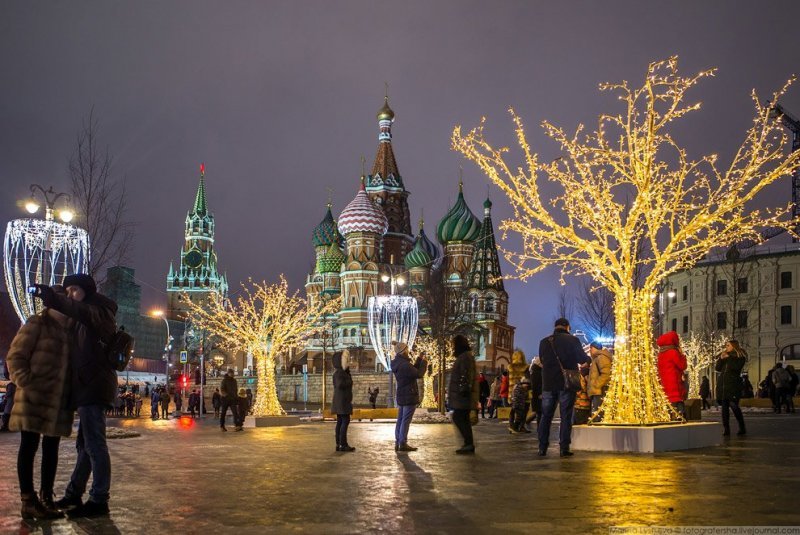 Прогулка по центру новогодней Москвы