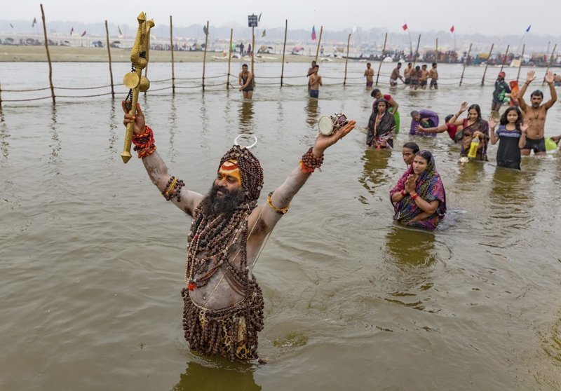 2 января в Аллахабаде, на севере Индии, начался ежегодный религиозный фестиваль Маг-Мела