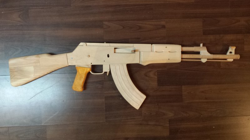 Деревянный резинкострел АК47 своими руками