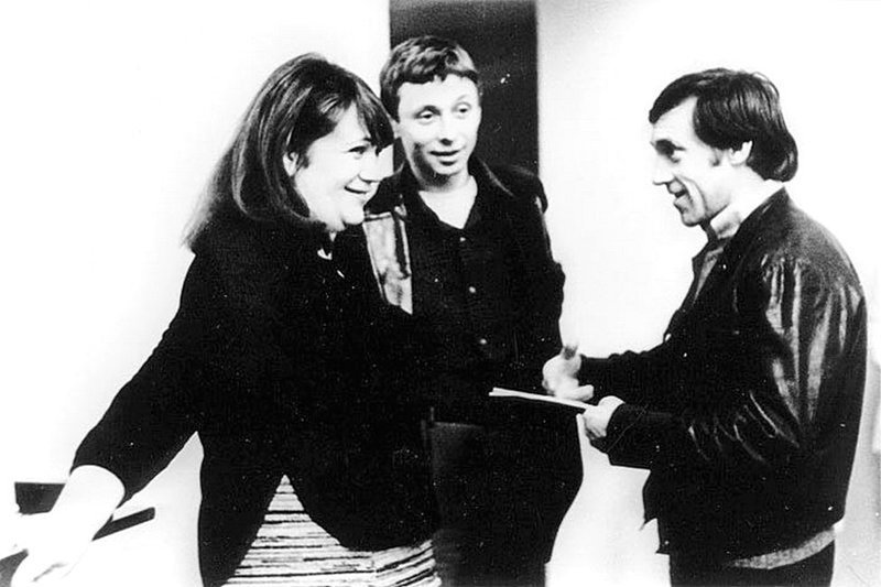 Галина Волчек, Олег Даль и Владимир Высоцкий, 1974 год. Фото Юрия Абрамочкина