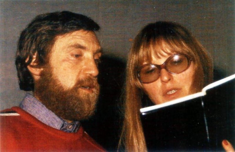 Владимир Высоцкий и Марина Влади в студии «Резонанс». Париж, апрель 1975 года. Фото Роберта Прюдона
