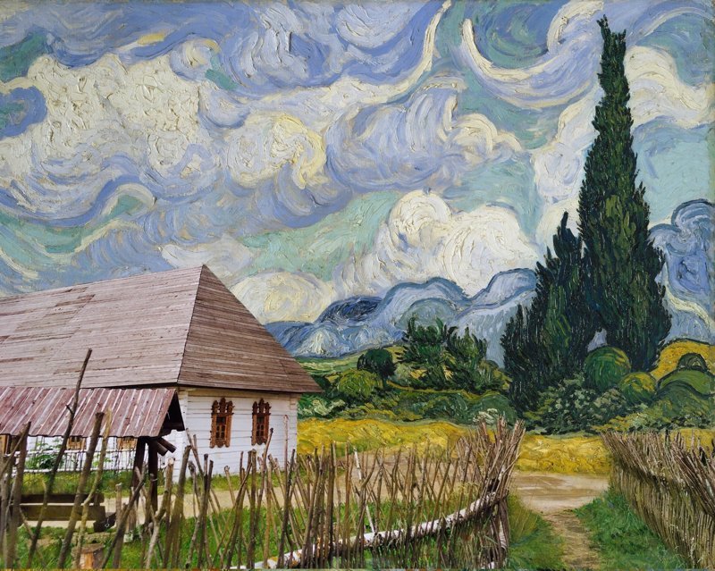 «Wheat Field with Cypresses», Vincent van Gogh
