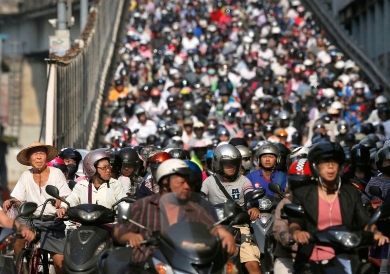  В Тайване 16,09 млн мотоциклов или 67,6 на 100 каждые жителей