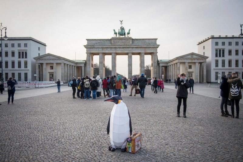 Пингвин у Бранденбургских ворот