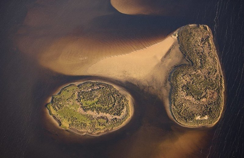 Ковид в америке. Аэрофотография. Остров Усинго. Air Island.