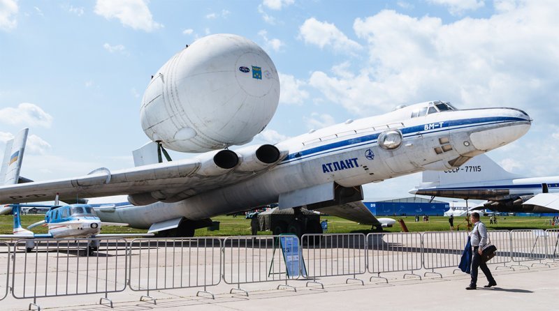 Первый день работы авиасалона МАКС-2017 в подмосковном Жуковском, 18 июля 2017 года. Тяжелый транспортный самолет ВМ-Т «Атлант»