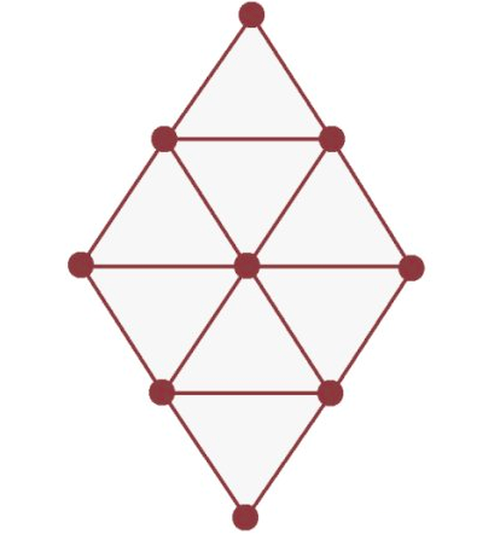 Треугольная решетка кристалла. Головоломки восемь треугольников,. Кристаллическая решетка треугольник. Фигуры из равносторонних треугольников. Девять точек треугольника
