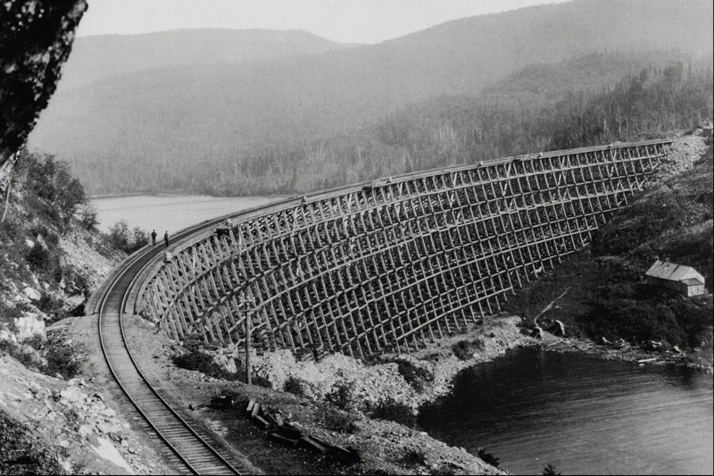 Железнодорожный мост-эстакада через Маунтин-Крик, Британская Колумбия, Канада (1880г.)