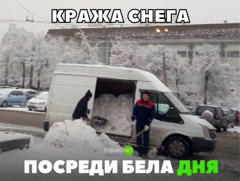 Кража снега посреди бела дня