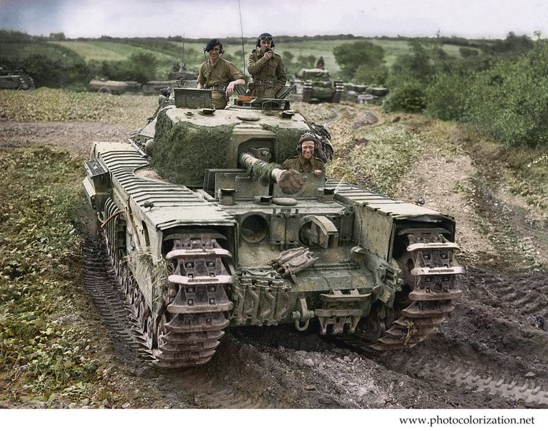"Churchill Crocodile". Британский танк времен второй мировой войны