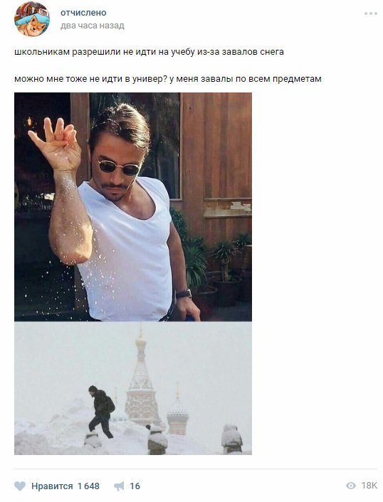 Снежный апокалипсис в России: юмор из соцсетей