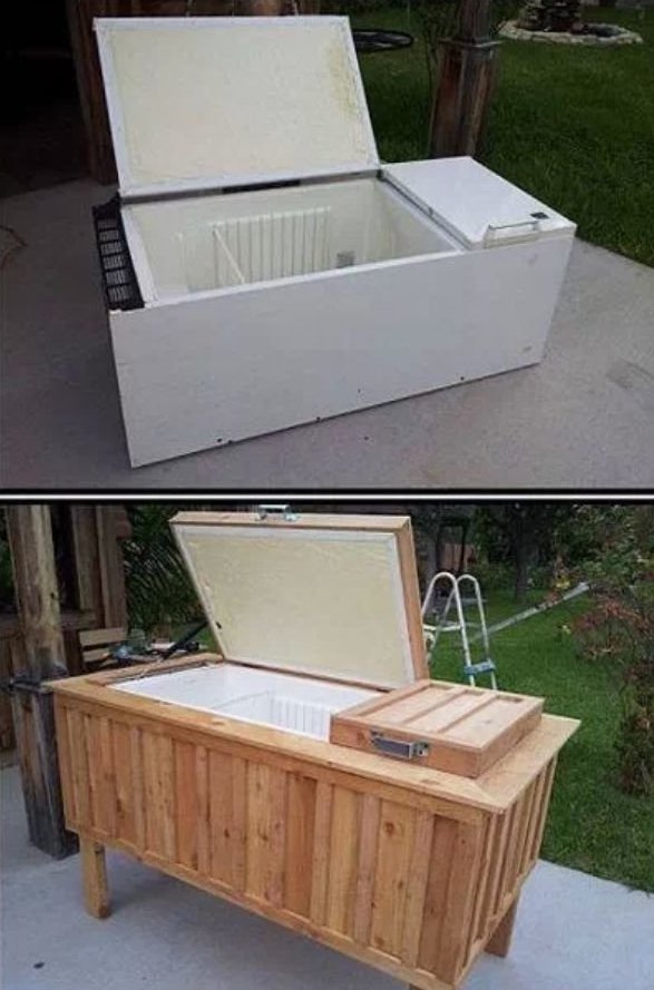 Как использовать старый холодильник на даче фото