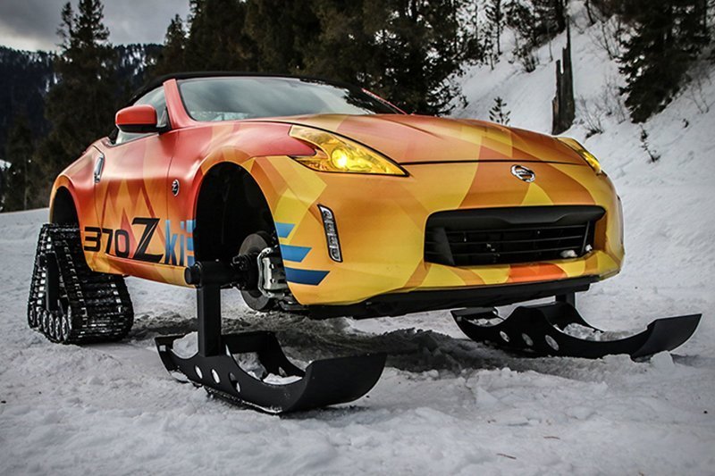 Двухдверка без колёс: родстер Nissan встал на лыжи