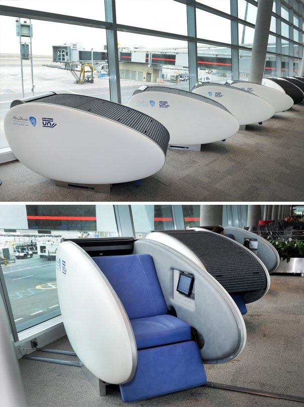 Капсулы для сна в аэропорту Абу-Даби