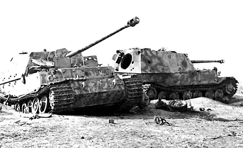 САУ «Фердинанд» 654-го батальона вермахта, подбитые в районе станции Поныри