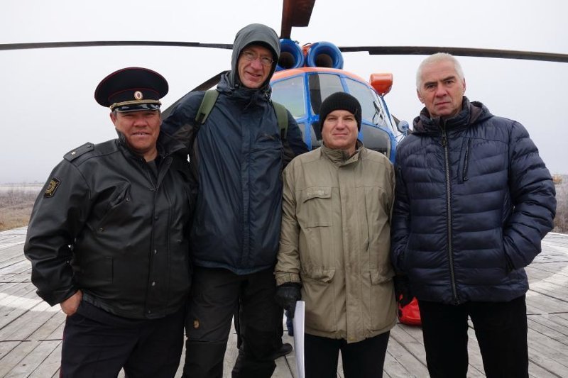 Рейсовым вертолетом улетели в Дудинку. Дальше, самолёт в Красноярск.