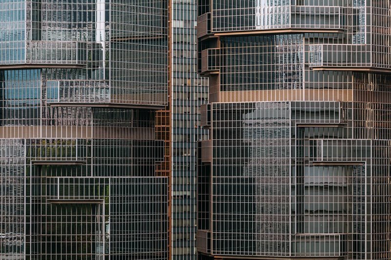 Геометрические узоры городских зданий