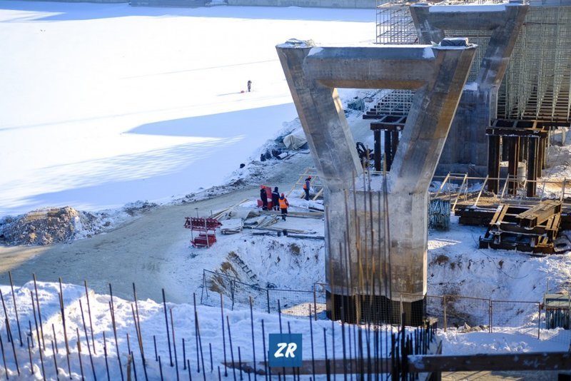 Строительство 2-й части нового Московского моста в Чебоксарах