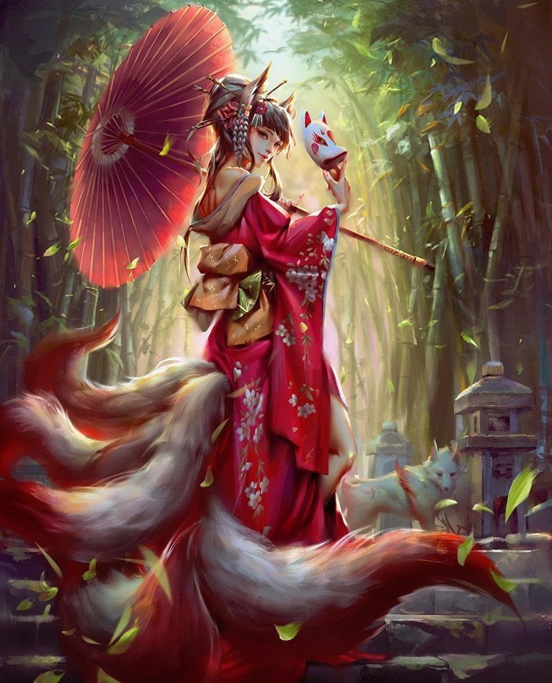 Кицунэ в японской мифологии лисы-оборотни