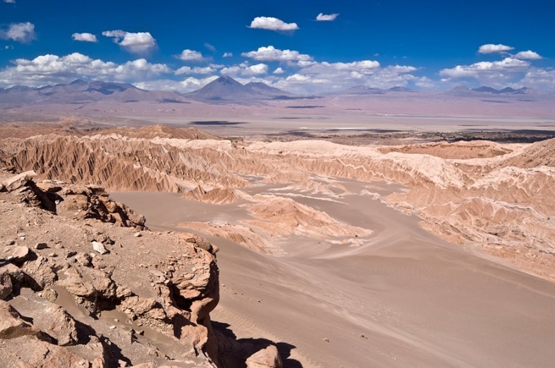 2. Пустыня Атакама в Чили интересно, необитаемые места, природа, удивительные места планеты, фото