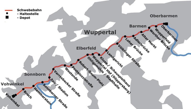 Трамвай наоборот: Вуппертальская подвесная дорога
