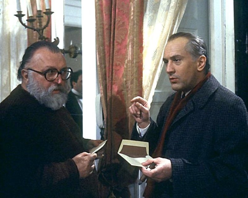 Роберт Де Ниро и Серхио Леоне на съемочной площадке «Однажды в Америке» (1984).