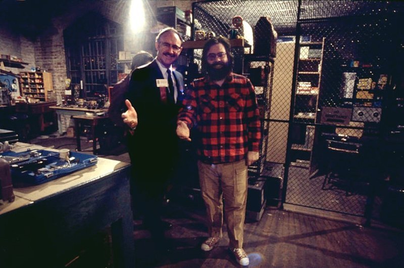 Фрэнсис Форд Коппола с Джином Хакманом на съемочной площадке фильма РАЗГОВОР (The Conversation) 1974.
