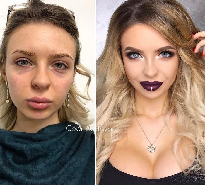 Преображение до и после стрижки и макияжа thumbnail