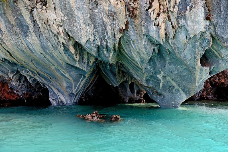 Чили. Мраморные пещеры озера Хенераль Каррера