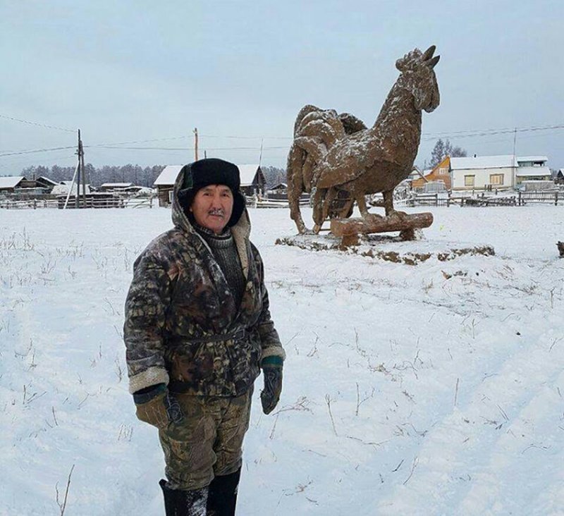 Эту новость тут же подхватили СМИ, однако мы находим сходство с другой фотографией на фоне якутского шедевра, возможно, это фотошоп