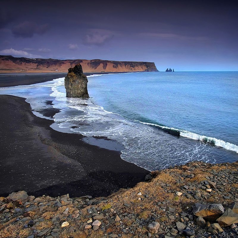 Черные пески Исландии - 1 завораживающе, исландия, красота, пейзажи, путешествия, фото, фотоотчет, фоторепортаж