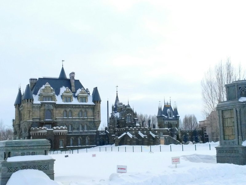  Самара Замок Гарибальди в снегах  Рабочая улица, село Хрящёвка