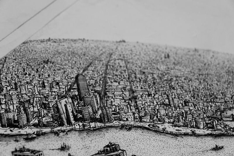 Египетский студент за 10 месяцев нарисовал Нью-Йорк в мельчайших деталях