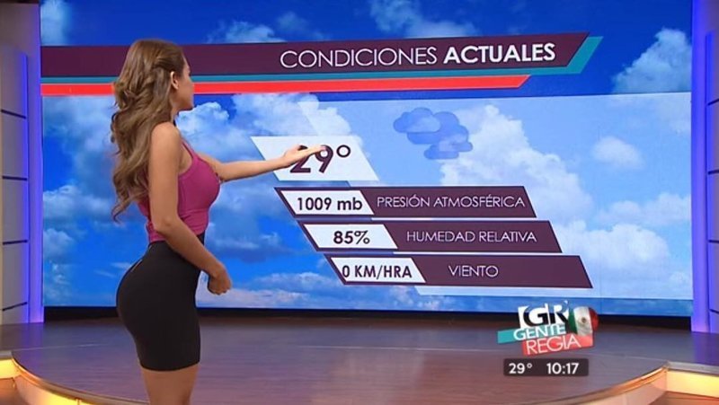 Мексиканская ведущая прогноза погоды и ее "кардашьян"