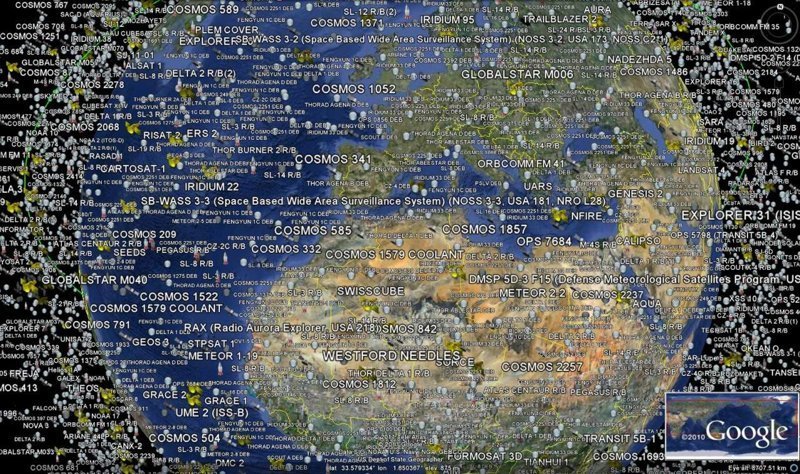 Карта космических обломков