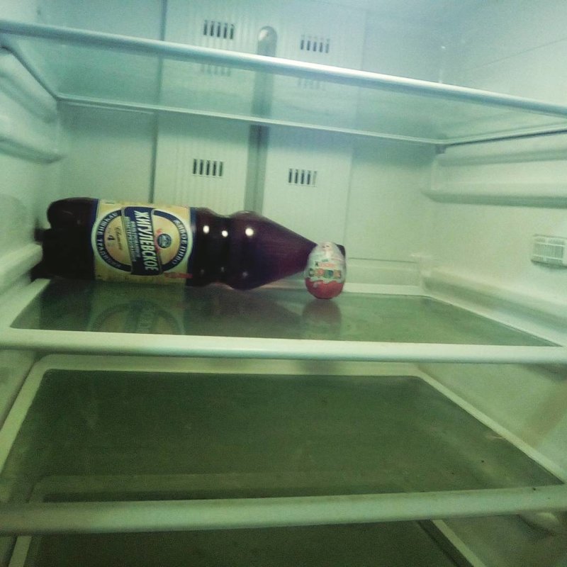 В холодильнике одинокого парня
