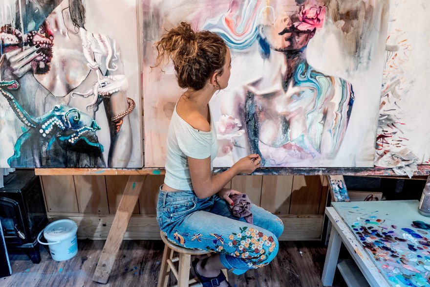18-летняя Димитра Милан поразила мир своими картинами