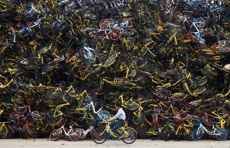 Свалка велосипедов в Китае