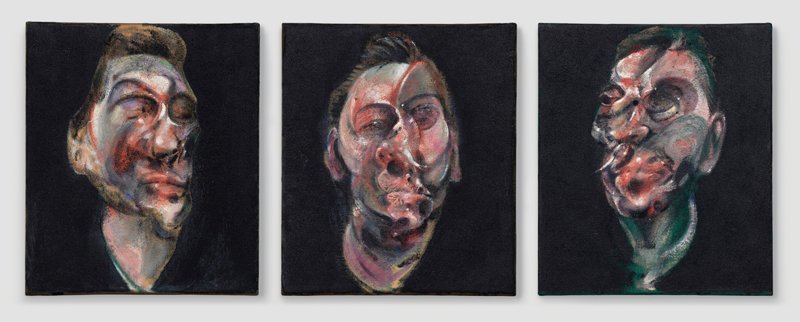 IX. Фрэнсис Бэкон. Три наброска к портрету Джорджа Дайера. 1963.