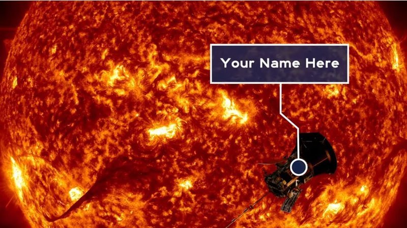 NASA предлагает всем желающим отправить своё имя в полёт к Солнцу