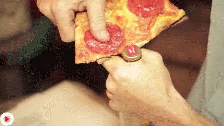 Как открыть пиво при помощи пиццы и коробки