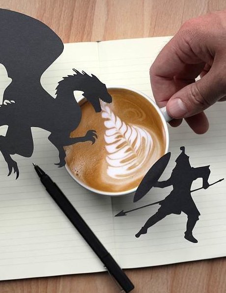 Битва рыцаря с драконом за чашку капуччино