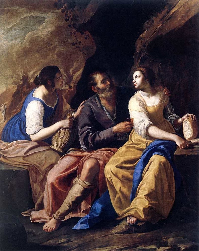 Лот и его дочери (1635-1638) __Джентилески, Артемизия (1593–1653)