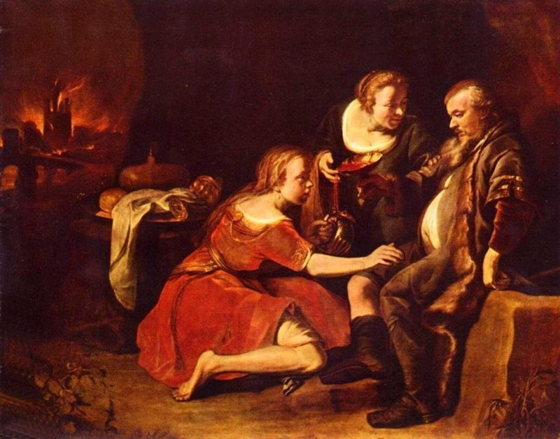 Лот и его дочери ок. 1649__Christoph Paudiss (1618–1666)