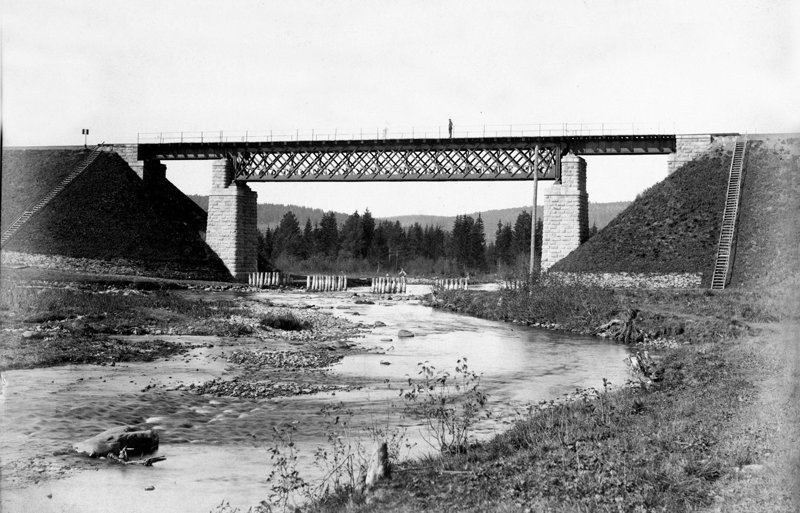 Железнодорожный мост через р. Тесьма. Начало 1900 г.
