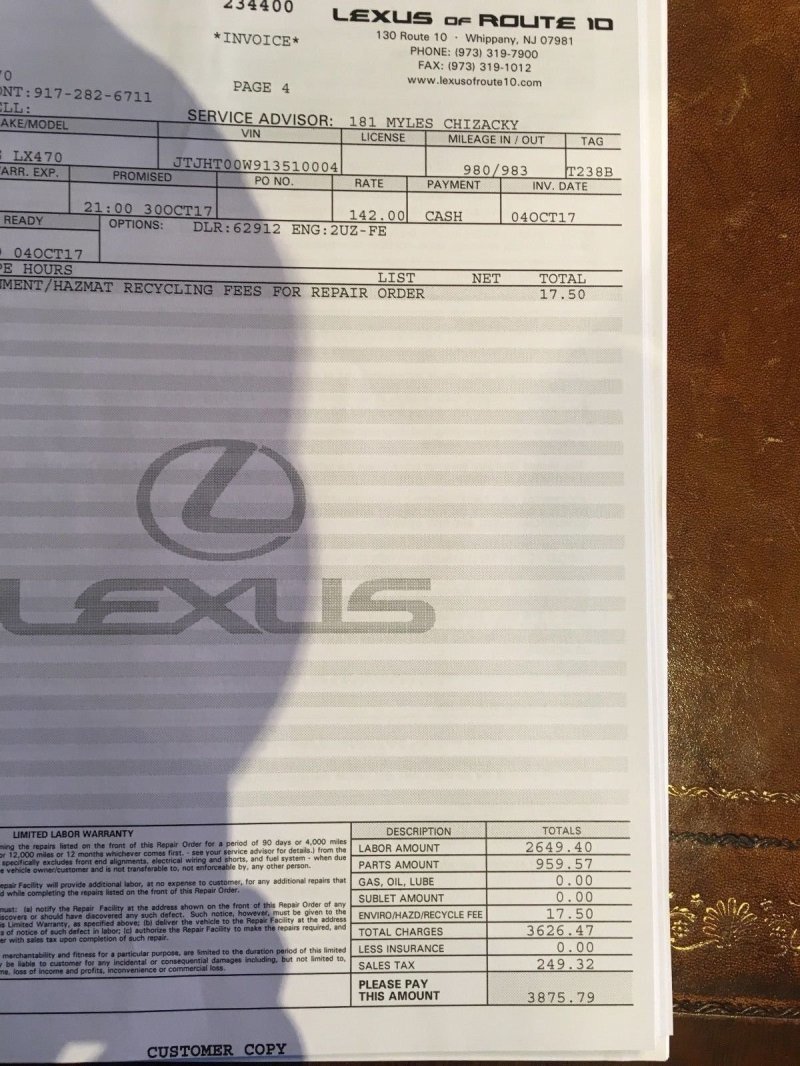 Новенький Lexus LX470 начала 2000-х оценили в 100 тысяч долларов